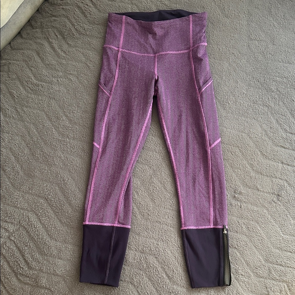 lululemon athletica Pink and Deep Purple Leggings